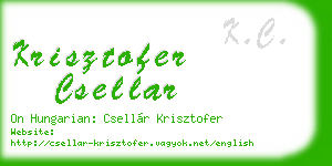 krisztofer csellar business card