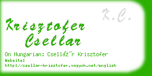 krisztofer csellar business card